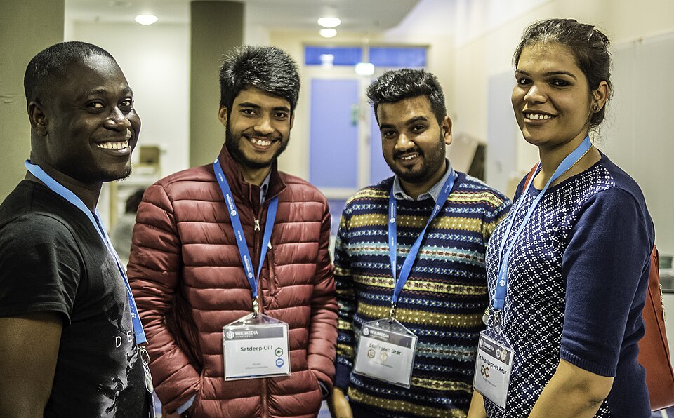 File:Felix, Satdeep, Stalinjeet and Manavpreet at Wikimedia Conference 2017.jpg
